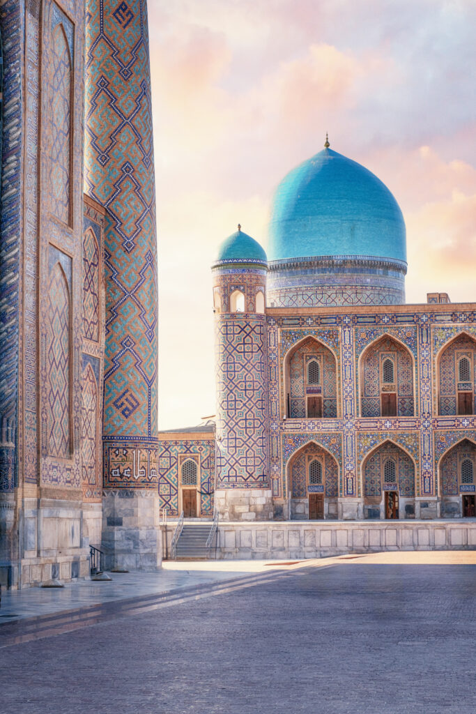 Tilya-Kori Madrasah in Registan Square, Samarkand, Uzbekistan